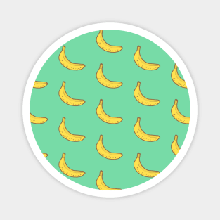 Banana Pattern (aqua) Magnet